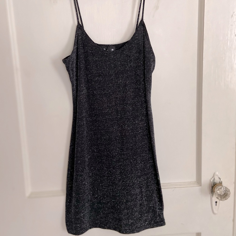Vintage Y2K Metallic Little Black Dress